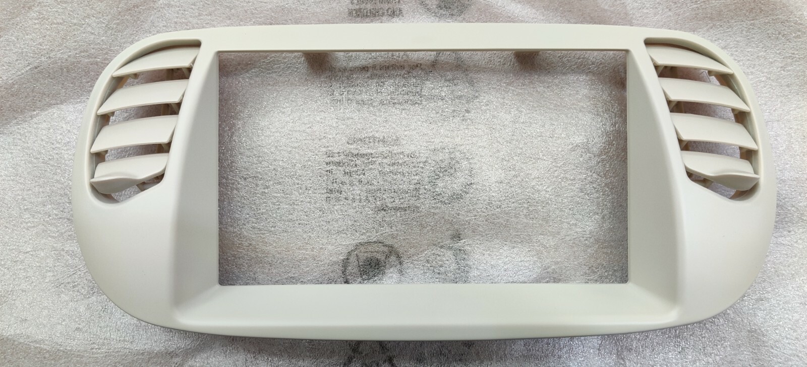 Ricambio mascherina PANNA avorio autoradio Doppio 2 Din FIAT 500 bocchette ARIA