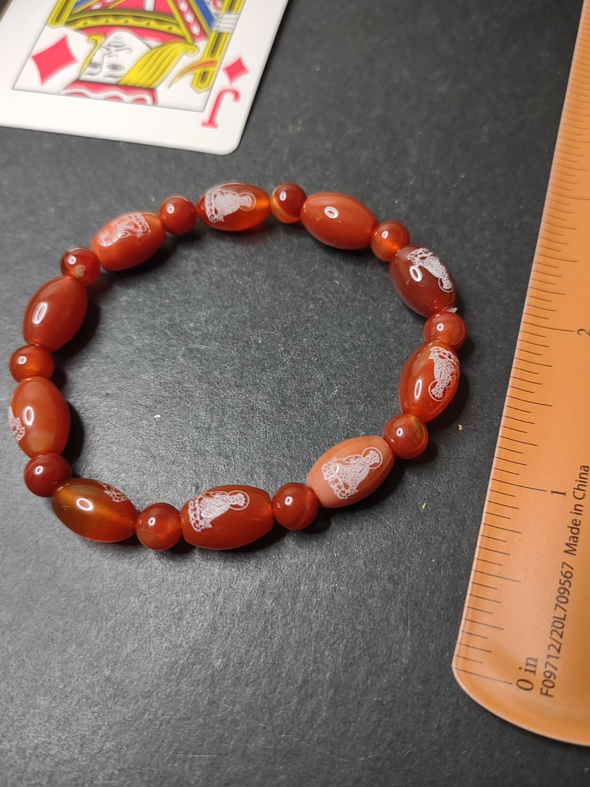 Reddish Buddha Bead Bracelet - image 3