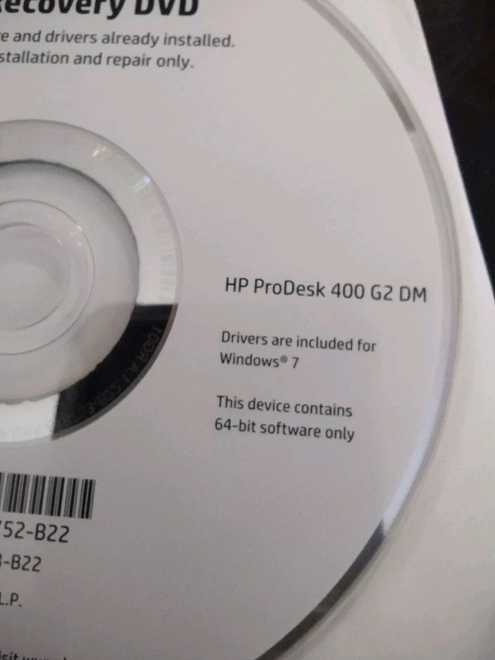 HP ProDesk 400 G2  Driver Recovery DVDs Windows 10 W/7 - Image 3 of 4