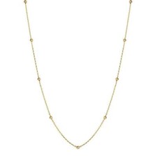 Elements Gold GN365 Fine Ball Station Chain Necklace
