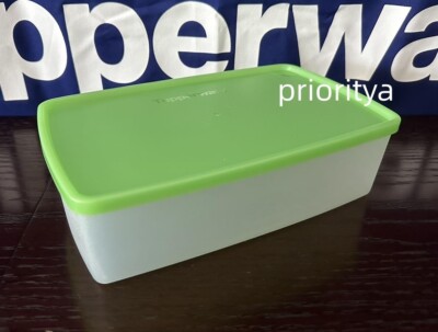 Tupperware Freezer It Square Rounds Pak N Stor 5 Cup Container Sheer Green New