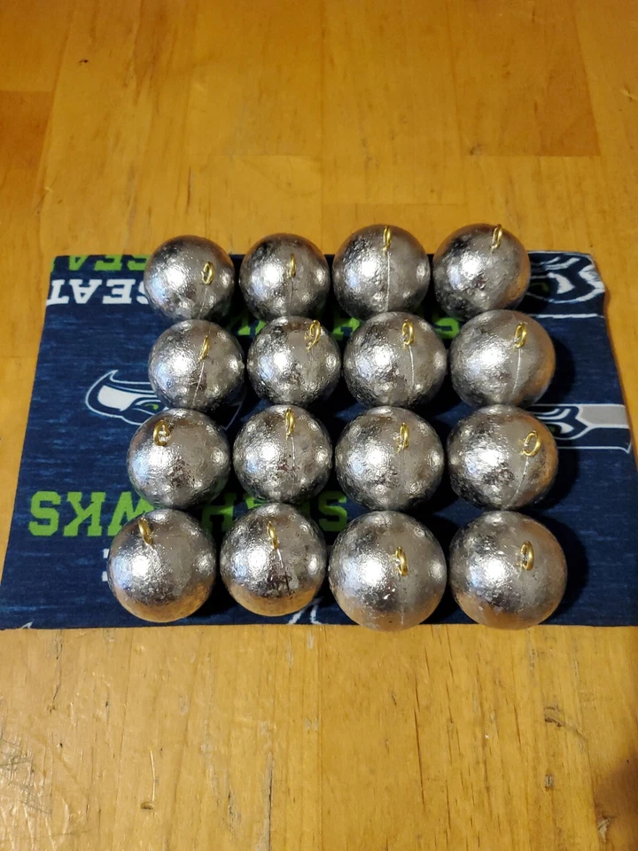 Грузила для пушечных шаров 8 унций и 10 унций 8 каждый свинцовый рыболовный вес 16 всего  - Изображение 4 из 4