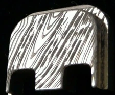 Rear Slide Cover plate or Magazine Base Fit All Glock Many Colors MOCK DAMASCUS 