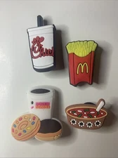 Fast Food Brands - McDonald’s Chick Fil A - Dunkin 4 Pack Shoe Charms for Crocs