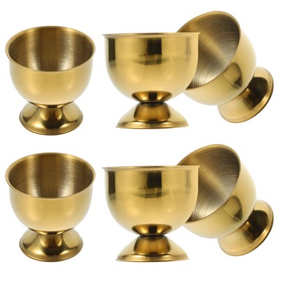 Lot De 6 Coquetiers En Plastique Avec Ouvre-œuf Jaune