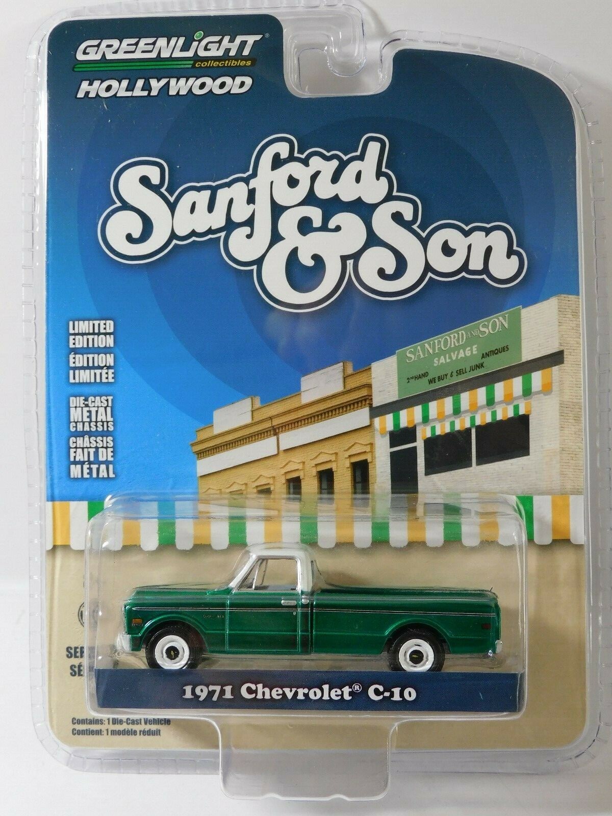 GREENLIGHT 1971 CHEVROLET C-10 SANFORD & SON 1/64 44860-A CHASE GREEN BODY