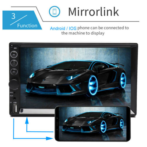 7" Car Stereo Radio HD MP5 Player Touch Screen Bluetooth Radio Double 2Din W/Cam - Bild 4 von 11