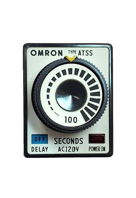 Omron ATSS-F-100S-UA-AC120 - 0-100 second Off Delay Relay - NOS - Free Shipping-