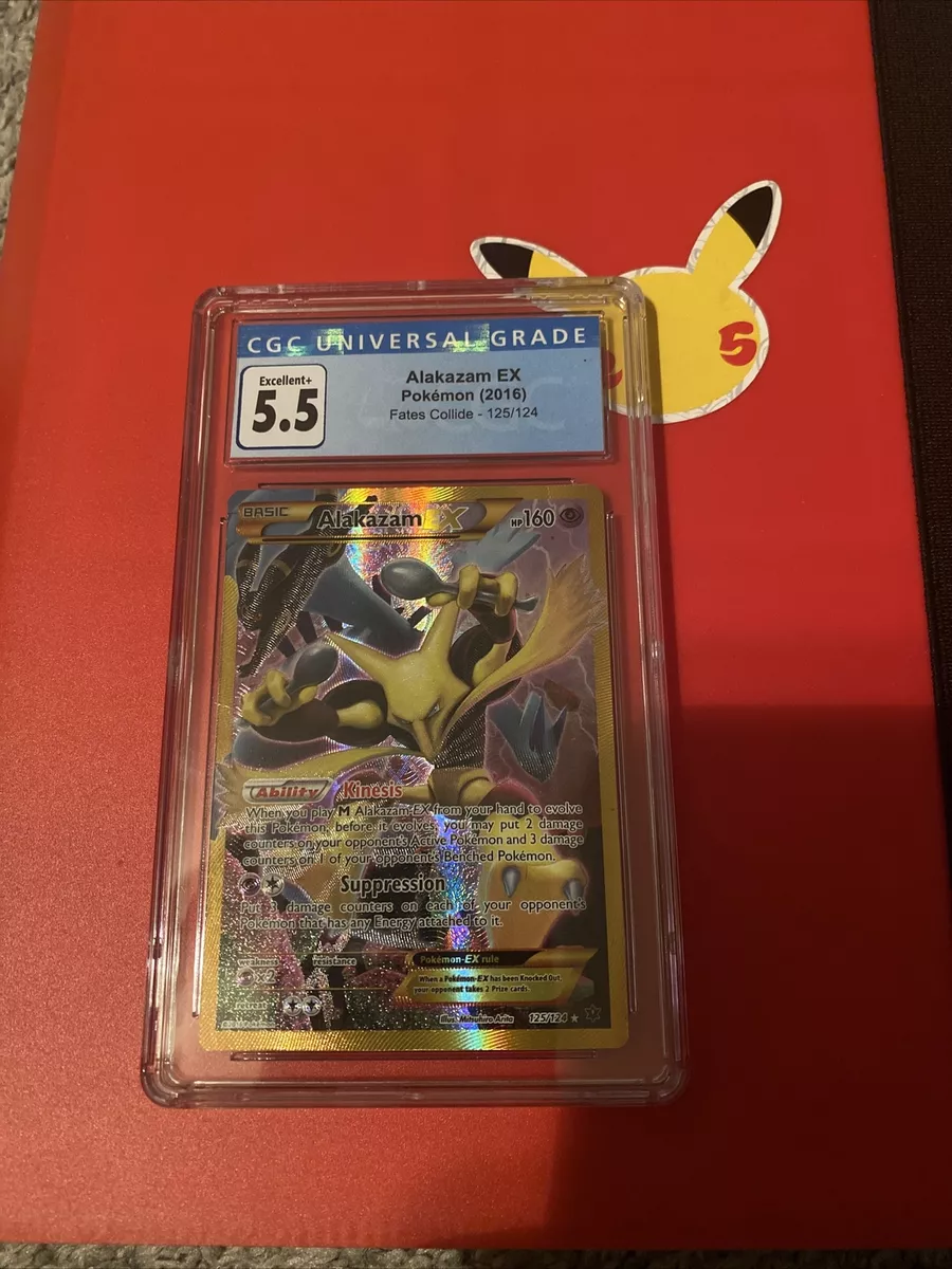 Alakazam EX 125/124 Secret Rare Fates Collide Pokemon Card Near Mint