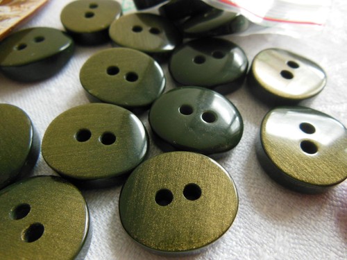 Lot De 8 Boutons Vintage Ovales Violet Avec Reflets Or - Dimensions 1,8 X 2,1 Cm, Référence 2050, Occasion