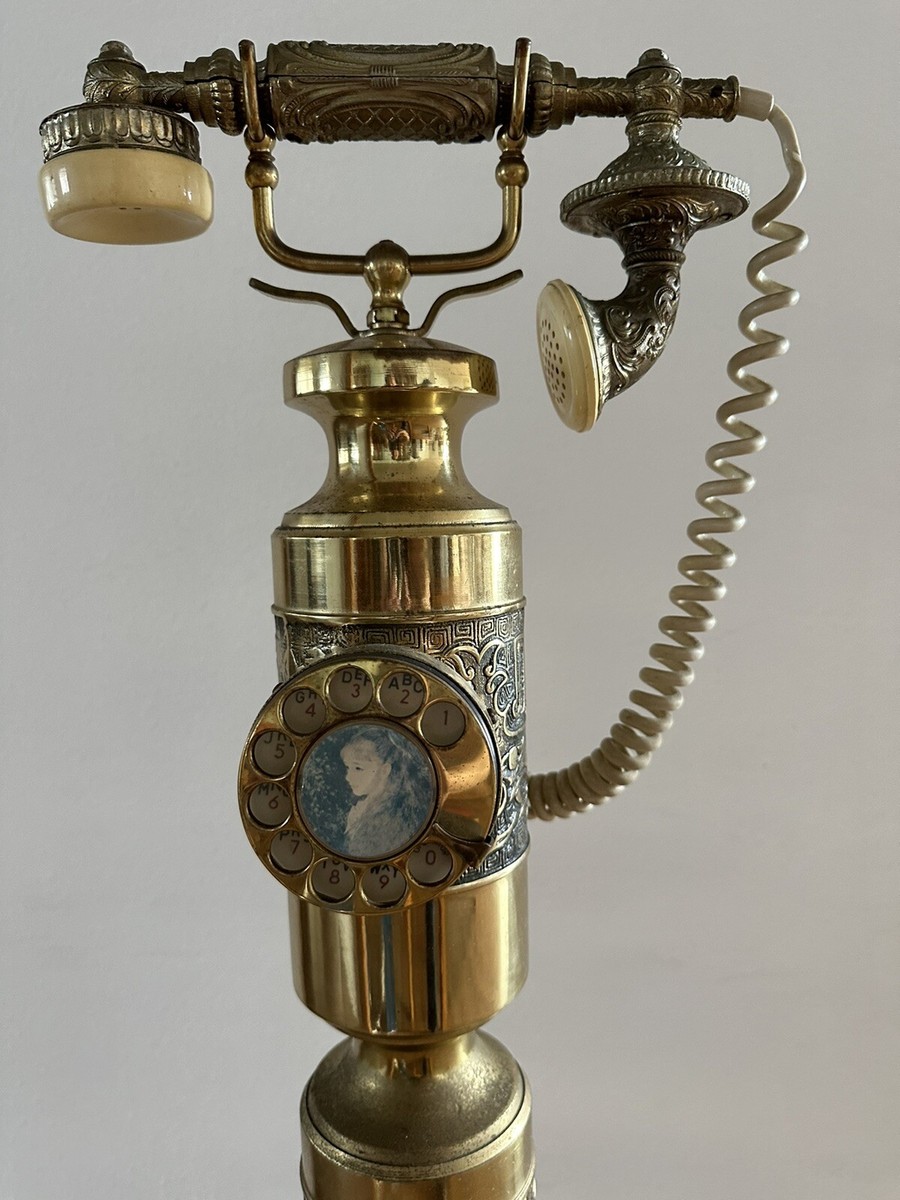 Antique Brass Floor Standing Rotary Phone | eBay