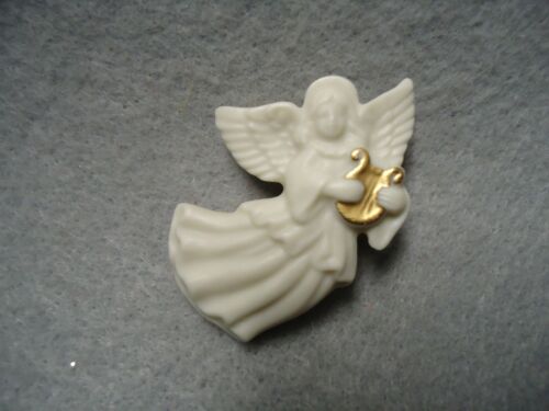 Vintage LENOX Porcelain Angel Holding Harp Christ… - image 1