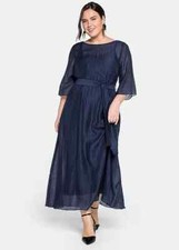 SHEEGO Blue Evening Maxi Dress UK 30 PLUS Size (fm110-8)