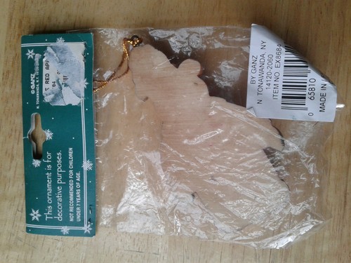 Ganz Bear Christmas Ornament Sweater Hat Candy Cane Scarf Sealed - Picture 3 of 6