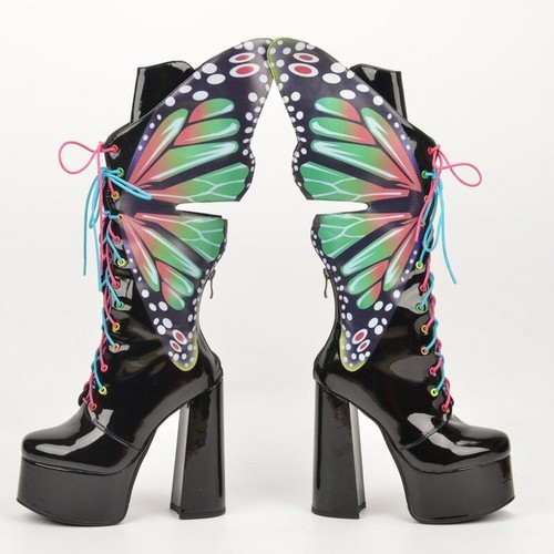 Butterfly High Heels Platform Long 
