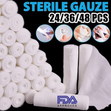 24 36 48 Bulk Pack Gauze Stretch Bandage Roll 4 inch x 4 Yard First Aid Supplies