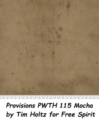 Provisions Tonal Cotton Quilt fabric Tim Holtz / Free Spirit PWTH 115 Mocha - 第 1/12 張圖片