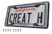Creathome 3d Shining And Neon License Plate Frame From Pure Zinc Alloy Metal Per