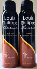 Lot of 2 Louis Philippe Deodorant Spray Original 4 fl oz Aerosol New Classic Men