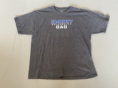 Emory University Dad Grey Champion Shirt Size 2XL