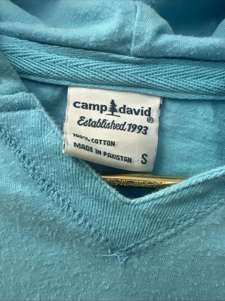 Women's Small FBI Washington D.C. Hoodie Cyan Blue Souvenir Stretch Lightweight - Image 4 of 4