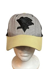 NHL Pittsburgh Penguins Hat Blackout Logo OTH Flexfit Fitted Baseball Cap S/M