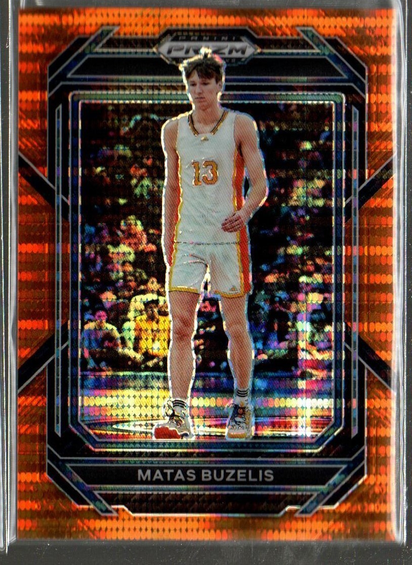 Matas Buzelis 2023 Panini Prizm Draft Orange Pulsar /49