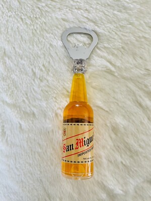 Miniatur Flasche Magnet Flaschenöffner SAN MIGUEL Beer Bier