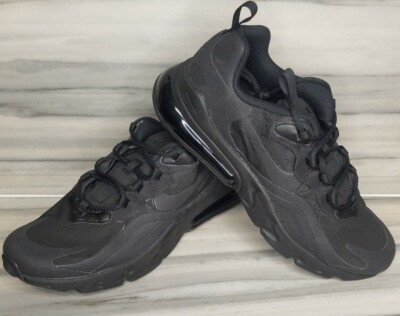 Nike Air Max 270 React GS Triple Black Youth/Women's Size 6Y = Women's 7.5 NEW