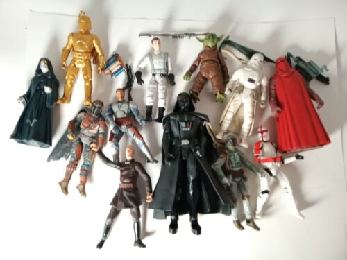 Lot of 12 Mixed Hasbro Kenner Star Wars Action Figures & Extras - Picture 1 of 9