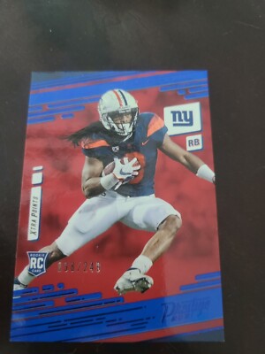 2021 Prestige Xtra Points  Blue Foil Gary Brightwell Giants Rookie  #ed 98/249