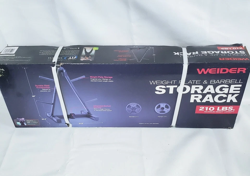 Weider Weight Plate and Barbell Storage Rack - Compact Design 210 Lbs Max Weight - Image 3 of 4