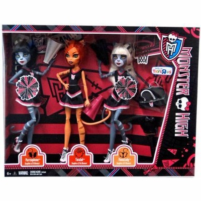 Exclusive monster high 3-pack fearleading werecats toralei meowlody and purrsephone (746775240721)