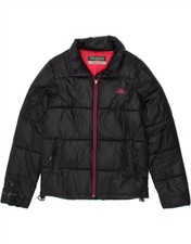 Kappa Womens Padded Jacket Uk 14 Medium Black Polyester Ac01