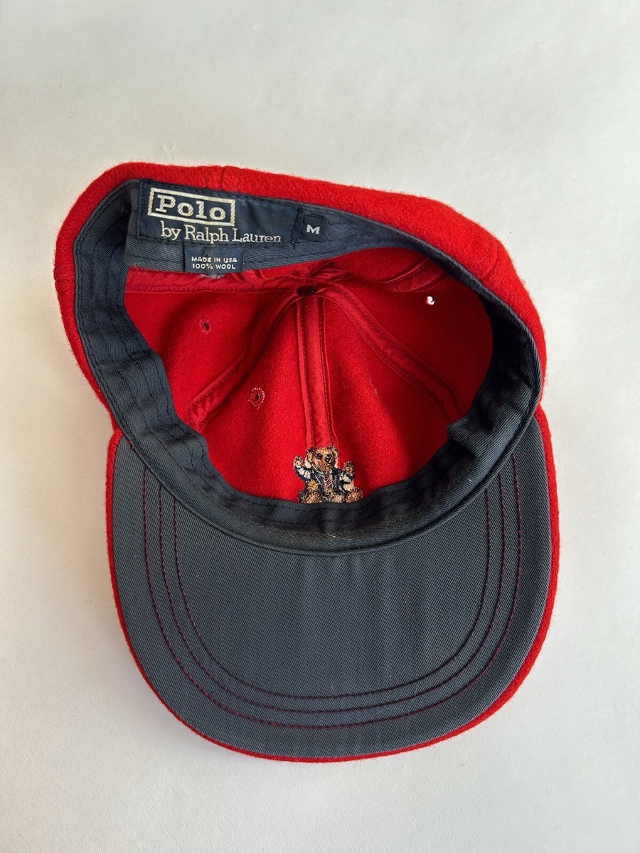 Polo by Ralph Lauren キャップ VINTAGE 90s Vintage 90s Polo Bear Sit Down Hat Fleece Rl Cap 90s Polo | eBay