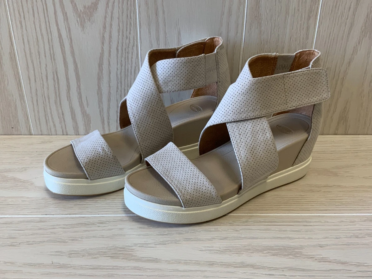 Dr. Scholl s Sheena Wedge Sandals Women s Size 8 M Oyster MSRP