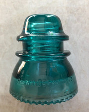 Vintage Aqua Green Hemingray 42 Glass Telephone/Telegraph Insulator, Made in USA