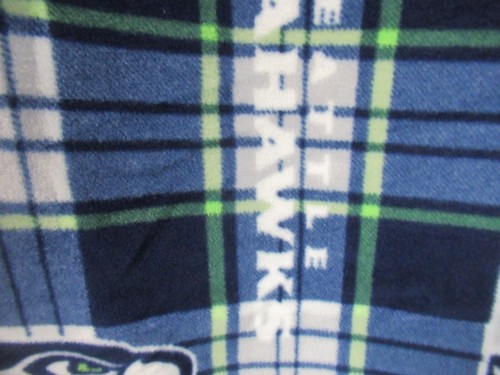NFL Seattle Seahawks BLUE PLAID Fleece Fabric SZ 32"x62" NEW - Picture 6 of 8