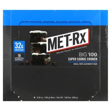 Met-Rx Big 100 Meal Replacement Bar Super Cookie Crunch 9 bars