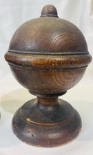 Set Of Three Vintage Chestnut Finials