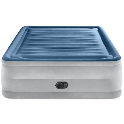 Intex: Dura-Beam Deluxe Comfort-Plush Air Mattress - 22'' Queen Queen, Blue 