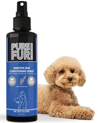 Pure Fur! by - Made in USA - Sensitive Skin Pet Conditioning Spray, 8 oz
