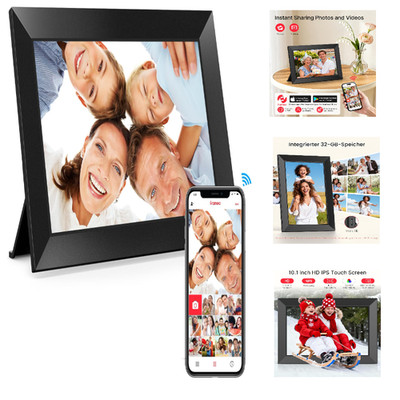 Digitalbilderrahmen WiFi 10,1 Zoll 1280x800 HD IPS