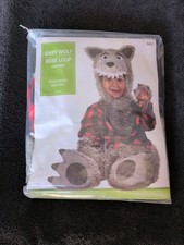 NEW Halloween BABY WOLF Costume Jumpsuit Hood Booties Infant 3 - 6 months