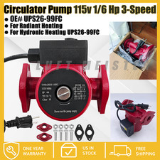 NEW 115V 1/6 HP 3-Speed Circulator Pump UPS26-96F For Hydronic Heating Pump USA