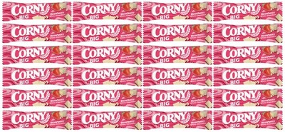 24 CORNY BIG Strawberry White Chocolate Flavor Cereal Bars 40g 1.4oz