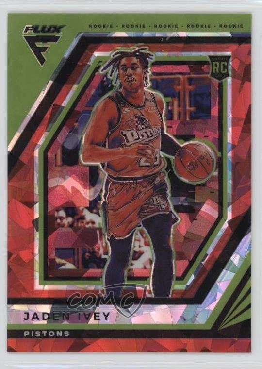 2022-23 Panini Flux Rookies Red Cracked Ice Prizm Jaden Ivey #214 1fb7