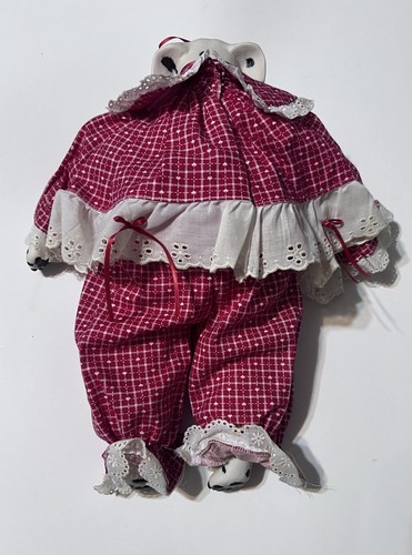 Vintage Handmade Dalmatian Dog Doll Resin Ceramic Cloth Body 14” Tall - Picture 8 of 14