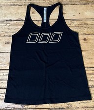 Lorna Jane Women  s Size S Black Running Racerback Graphic Logo Tank - NWOT