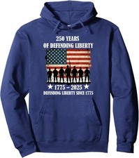 Patriotic USA Army Us Military 250th Anniversary Unisex Hooded Sweatshirt